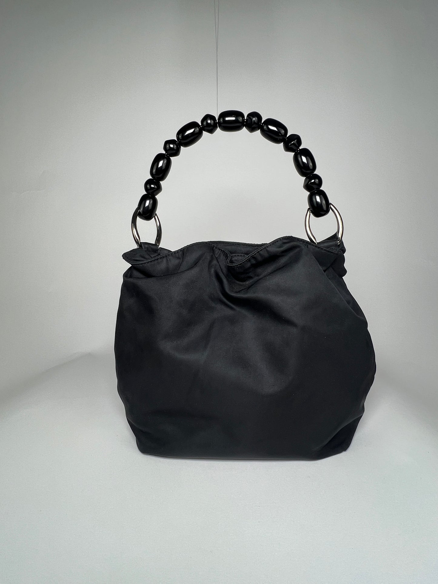 Sac à main Dior Perla Vintage Y2K nylon noir x John Galliano Dior