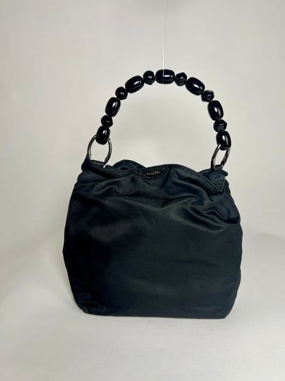 Sac à main Dior Perla Vintage Y2K nylon noir x John Galliano Dior