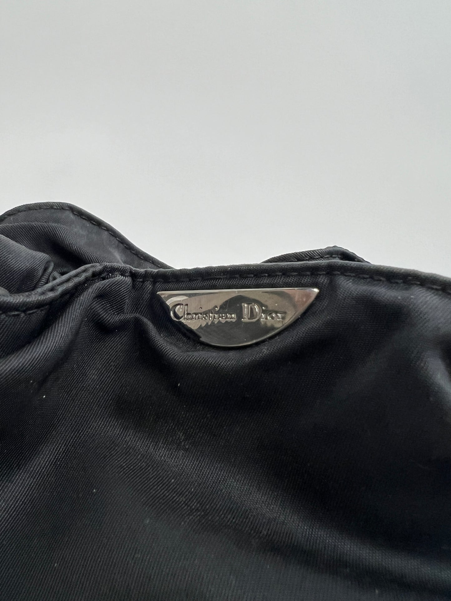 Sac à main Dior Perla Vintage Y2K nylon noir x John Galliano Dior